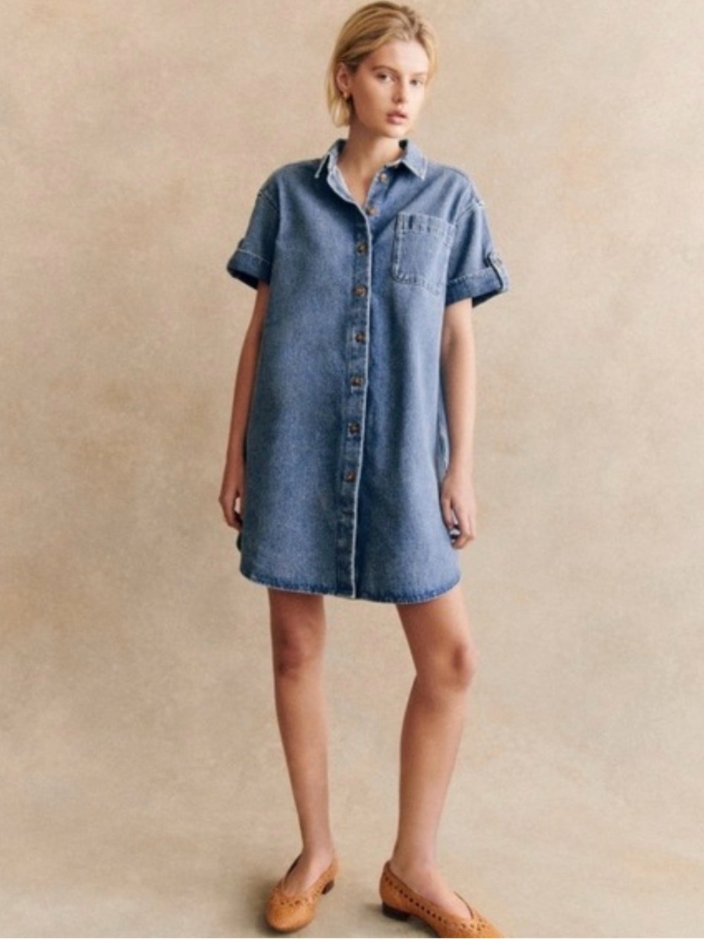 Sezane Denim Ana Dress